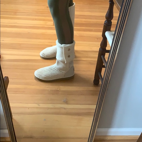 Ugg Tall Cardy Button Boot in Sand - Picture 7 of 10